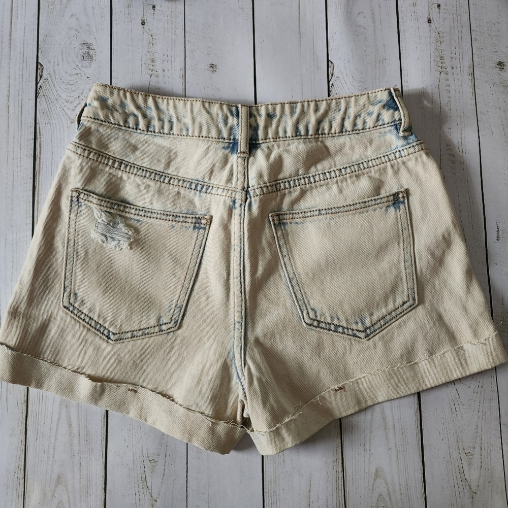 Pacsun Mom Distressed Denim  Shorts Size 25 - Picture 2 of 14